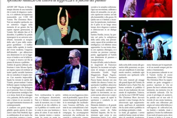 Tra teatro e tradizione, l'Off/Off Theatre propone uno spettacolo natalizio che celebra la leggerezza e il fascino del passato