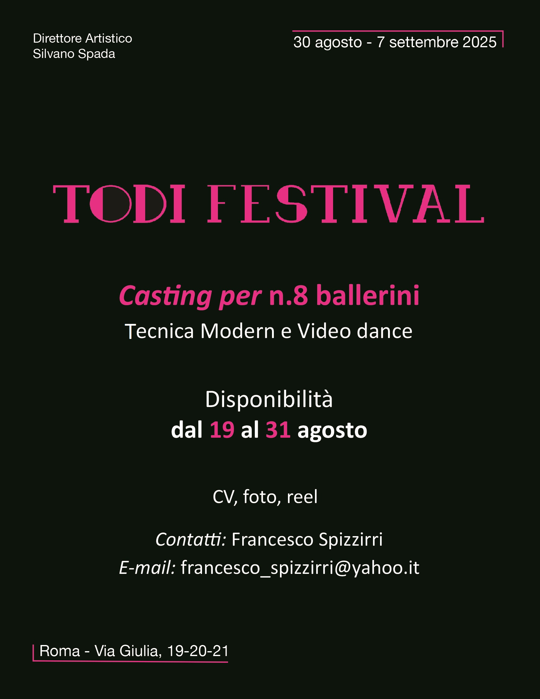 TODI FESTIVAL – Casting n.8 Ballerini