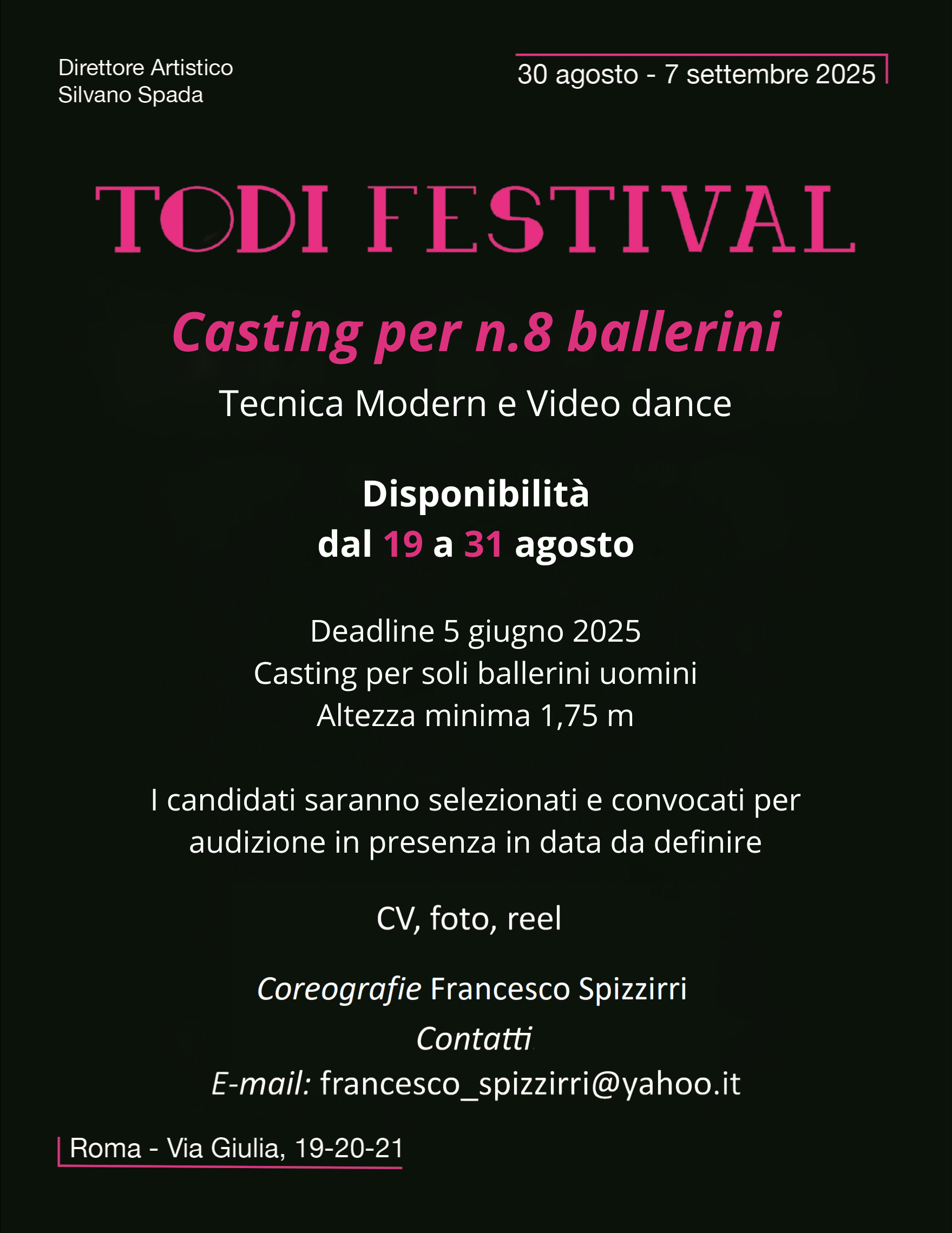TODI FESTIVAL – Casting n.8 Ballerini