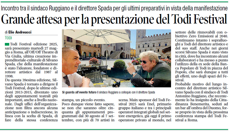 Grande attesa per la presentazione del Todi Festival