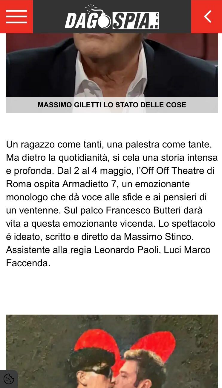 DAGOSPIA – ARMADIETTO 7 ALL’ OFF/OFF THEATRE