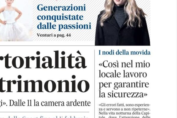 il messaggero 21 gennaio 2026 copertina